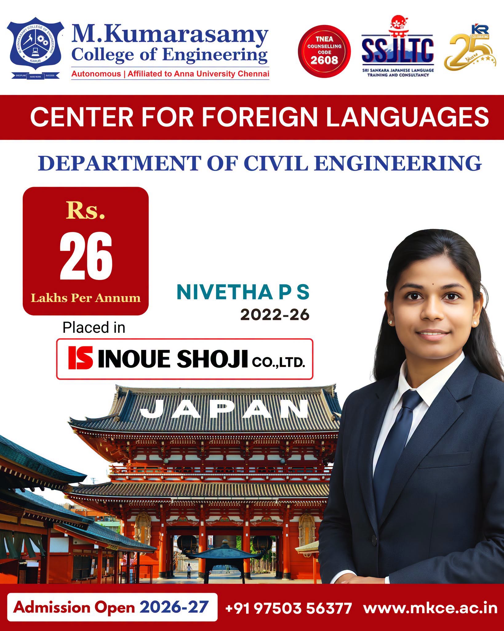 Heartiest Congratulations to Nivetha P S